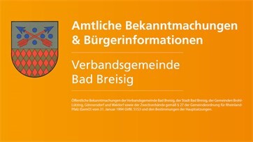 Vorschaubild Amtliche Bekanntmachungen VG Bad Breisig