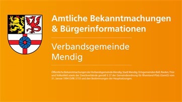 Vorschaubild Amtliche Bekanntmachungen VG Mendig