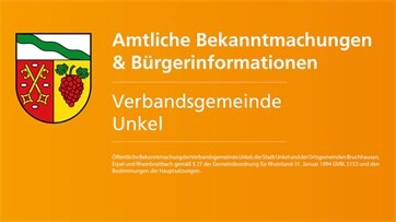 Vorschaubild Amtliche Bekanntmachungen VG Unkel