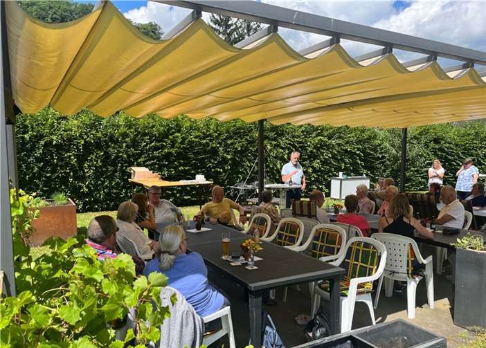 Amtmann J. Kriegel bei der Ansprache.