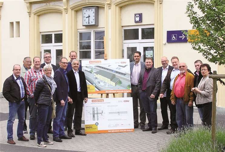 An Info-Ständen möchte die CDU Sinzig allen Bürgern Einblicke in den aktuellen Stand der Planungen für den Sinziger Bahnhof ermöglichen. privat