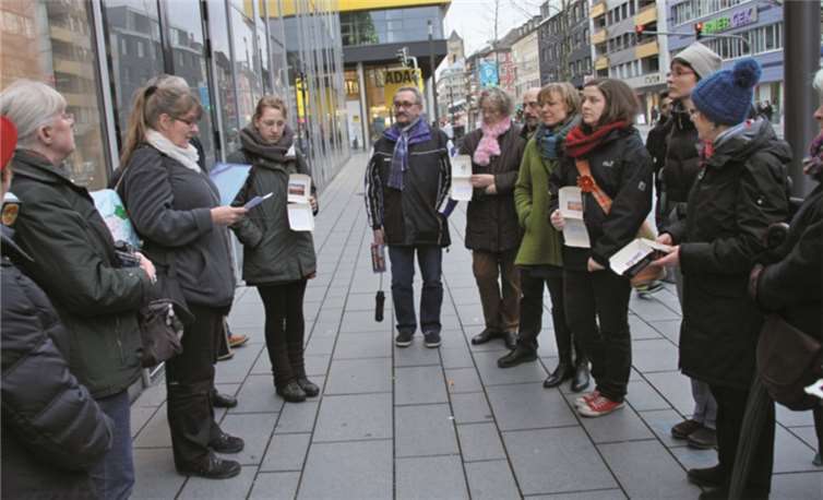 An Station eins ging es gegenüber eines Discounters um den eigenen Konsum von Lebensmitteln und wie er sich global auswirken kann. privat