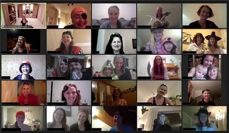 An Weiberdonnerstag feierte die Tanzabteilung des Meckenheimer Sportverein via Zoom gemeinsam Karneval.