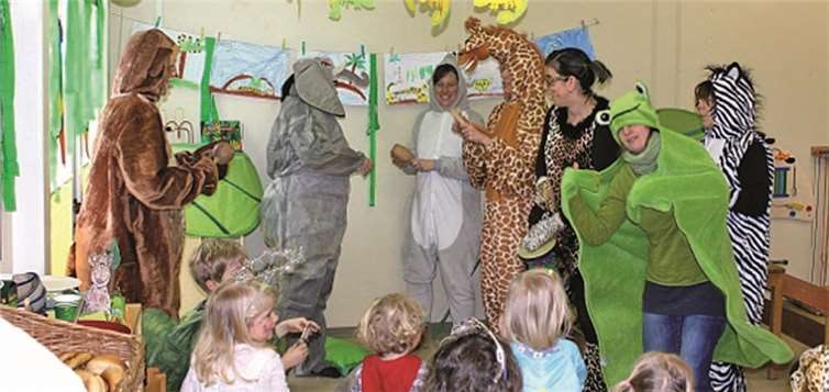 An Weiberfastnacht hatten Groß und Klein „dschungelmäßig“ viel Spaß in der Kita in Werthhoven.Privat