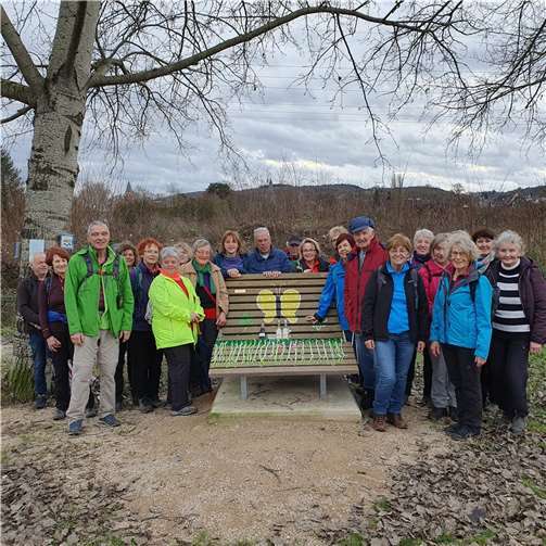 An der Eifelvereinsbank wurde Rast gemacht.  Foto: Eifelverein Sinzig