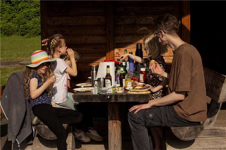 An der Grillhütte in Glees fand das Vater-Kind-Zeltlager der Jugendpflege Brohltal statt.  Foto: Anika Gabriel, Burgbrohl