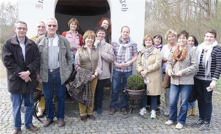 An der Kapelle der „Schmerzhaften Muttergottes“ machte die Pilgergruppe Station.  privat