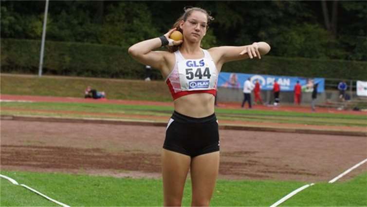 An die Spitze des Feldes schaffte es Amelie Schmitt im Kugelstoß mit 11,17 Metern. Foto: LG Rhein-Wied