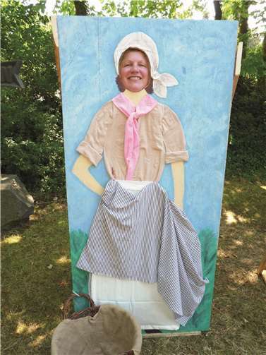 An einer Fotowand konnten die Besucher sich u.a. auch als ‚‘Mannefrau‘‘ fotografieren lassen.