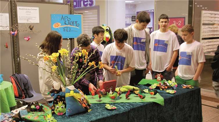 An ihrem Stand in Neunkirchen präsentierten die Schülerinnen und Schüler aus Cochem ihre Produkte und konnten so viele Erfahrungen sammeln.privat