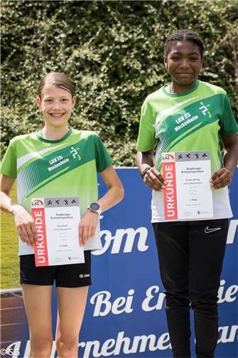 Ana Groß und Fanwi Jikong standen über 75 m, 60 m Hürden und im Weitsprung auf dem Siegerpodest.