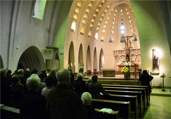 Andacht in Gedenken an P. Richard Henkes in der Kirche St. Marien in Limburg am 19. Februar.