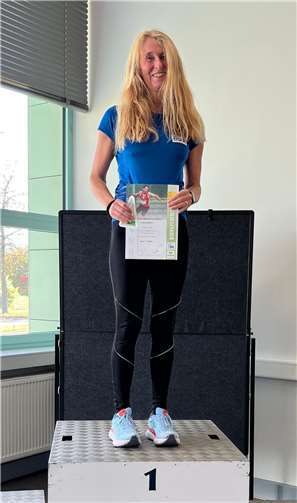 Andrea Dahm wurde Rheinland-Meisterin in der Klasse W55.  Foto: Sven-Jörg Reuter