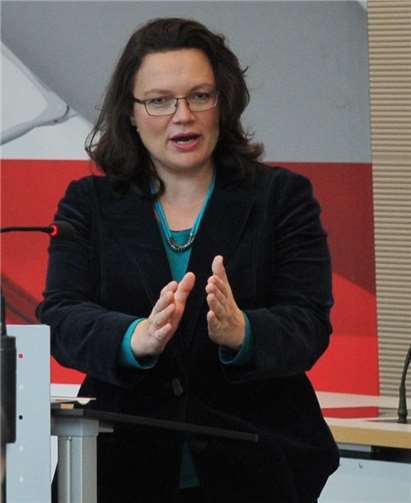 Andrea Nahles, Bundesarbeitsministerin. privat