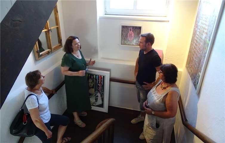 Andrea Nahles, MdB, besuchte die Galerie in der Alten Schule von Kollig.  Privat