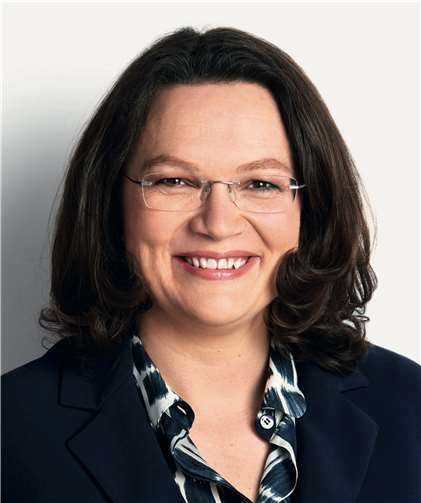 Andrea Nahles, Mitglied des Deutschen Bundestages, Fraktionsvorsitzende der SPD-Bundestagsfraktion.privat