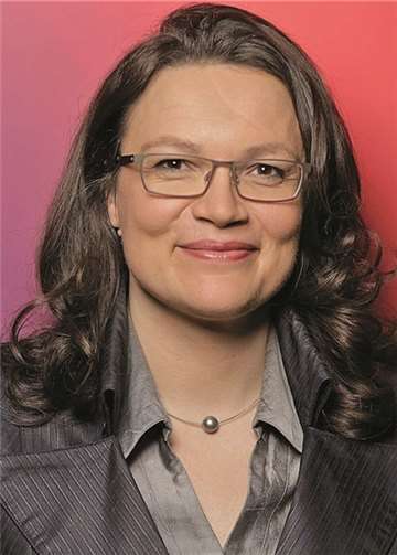 Andrea Nahles, SPD-Bundestagsabgeordnete und Bundesministerin für Arbeit und Soziales.  Privat