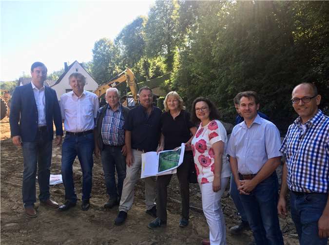 Andrea Nahles besichtigte die Baustelle. privat