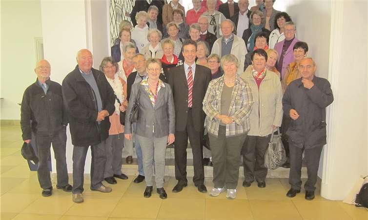 Andreas Biebricher nahm seine Gäste im Landtag in Empfang. privat