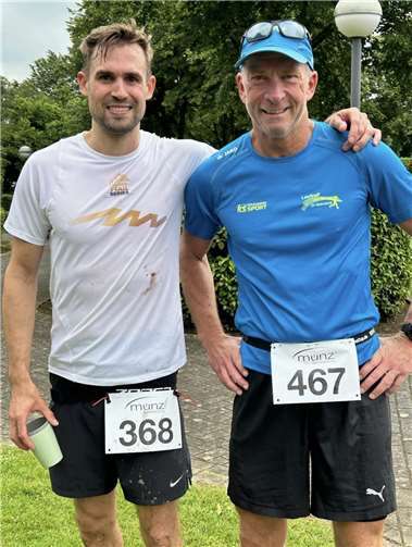 Andreas Bomm und Tobias Wagner vom Lauftreff SV Weitersburg waren erfolgreich beim Trail Lauf in Eitelborn. Foto: privat