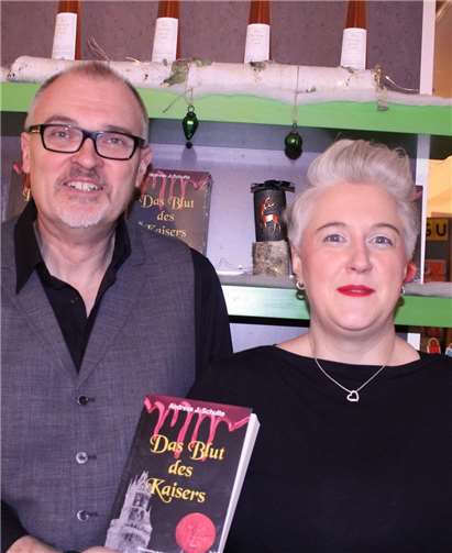 Andreas J. Schulte nach der Premierenlesung des neuen Krimis mit Nicole Anker. Wallauer/infopress4u