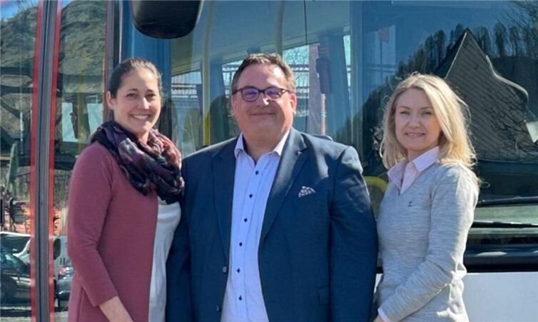 Andreas Lung nach einem Gespräch mit A. Harre und M. Geit von TRANSDEV Bus Brohl-Lützing