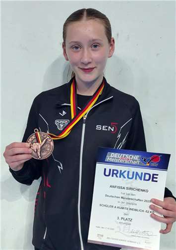 Bronze und 2. Tabellenplatz für die Mayener Karate-Asse Anfissa Sirichenko.