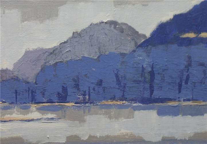 Angela Meinhart, Hammerstein, Acryl, Exponat der Ausstellung in der Kreisverwaltung, die vom 23. April bis 17. Mai zu sehen ist. Quelle: Kreisverwaltung Mayen-Koblenz