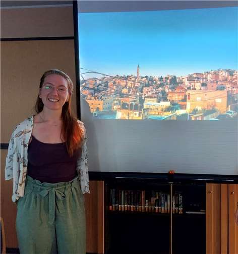 Anhand ihrer eigenen Erfahrungen vor Ort beleuchtete Franziska Schneider den Alltag im Nahostkonflikt. Foto: privat