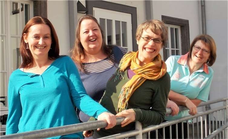 Ania Siwik (v.l.), Ruth Fischer, Eva Pestemer und Sonja Lauterbach vom Jugendmigrationsdienst (JMD) iunterstützen Migrantinnen und Migranten. privat