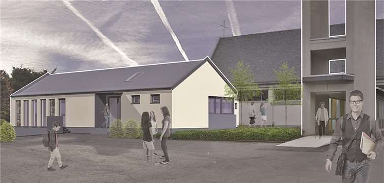 Animation des neuen Pfarrheims. privat