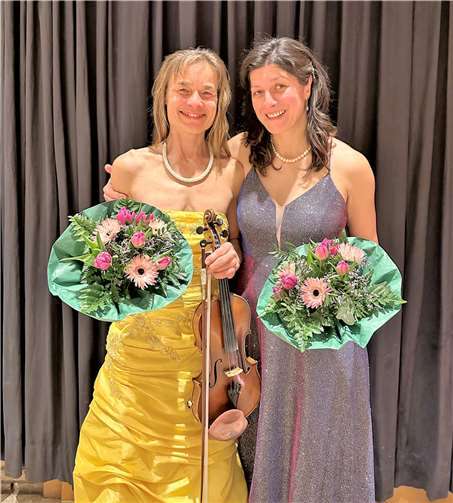 Anja Borchers (Violine) und Milica Vickovic (Piano).  Foto: Stadt Remagen