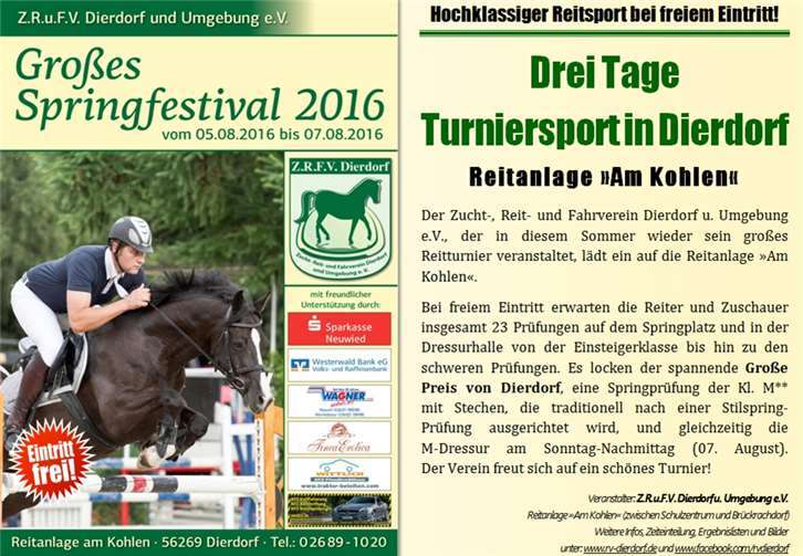 Ankündigung des Events