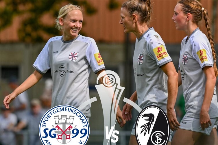 Ankündigungsplakat 1. Hauptrunde DFB-Pokal: SG 99 Andernach - SC Freiburg.
