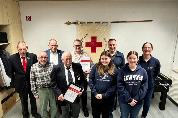 Anlässlich der Mitgliederversammlung geehrte Vereinsmitglieder