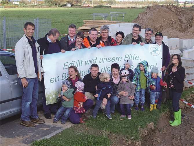 Anlässlich des Festes präsentierte die Grüne Mitte Duisdorf ein Banner mit eigenem Schriftzug.privat