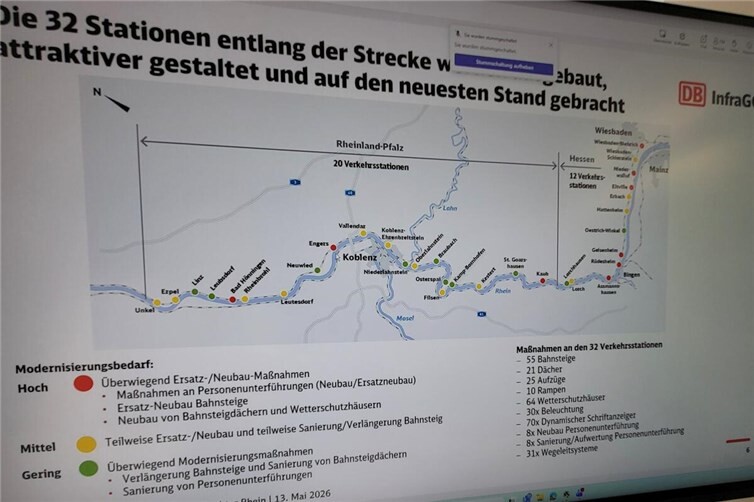 Anlässlich einer Video-Schalte wurde deutlich, dass der Bahnhof Engers nun doch nicht komplett barrierefrei ausgebaut wird. Eine besipiellose Fehlleistung der Deuteschen Bahn AG für die vielen Menschen mit Einschränkungen vor Ort.