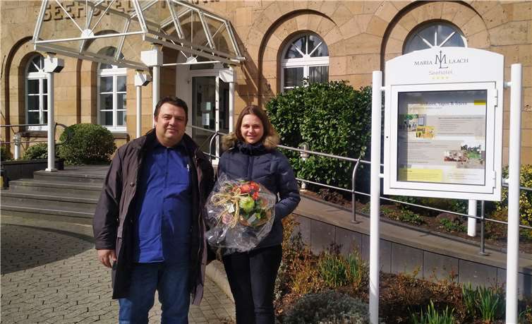 Anna Muzychuk ist Weltmeisterin im Schach. Ihr Besuch in Maria Laach verlief eher ungewöhnlich... Fotos: privat