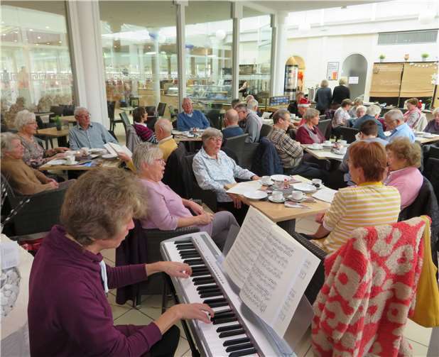 Ansgard Schmidt begleitete die Feier musikalisch. Foto: privat