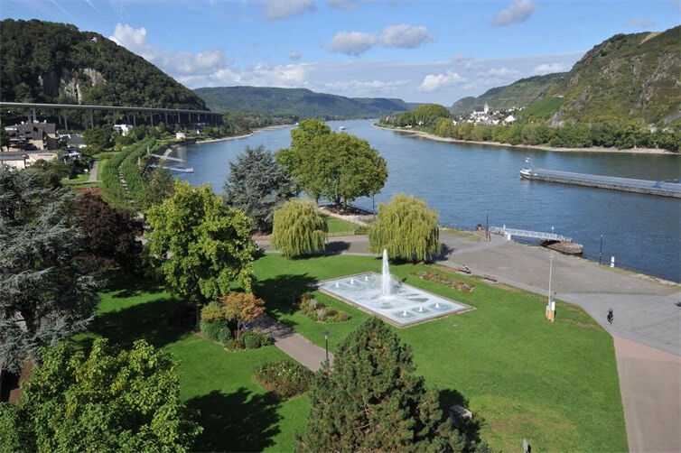 Ansicht der Rheinanlagen in Andernach