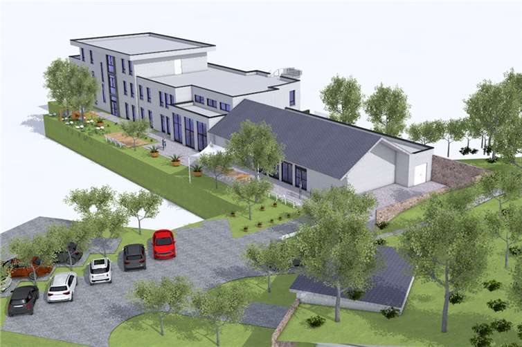 Ansicht des geplanten Gebäudes aus Süd-Westen. Fotos: Quartiersmanagement Höhr