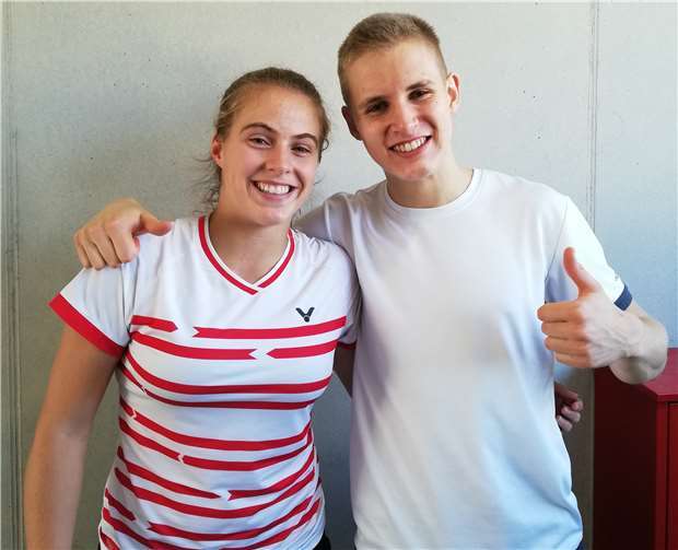 Antonia Remakulus (SV Eintracht Mendig) mit ihrem Partner Benjamin Witte (SV GutsMuths Jena).privat