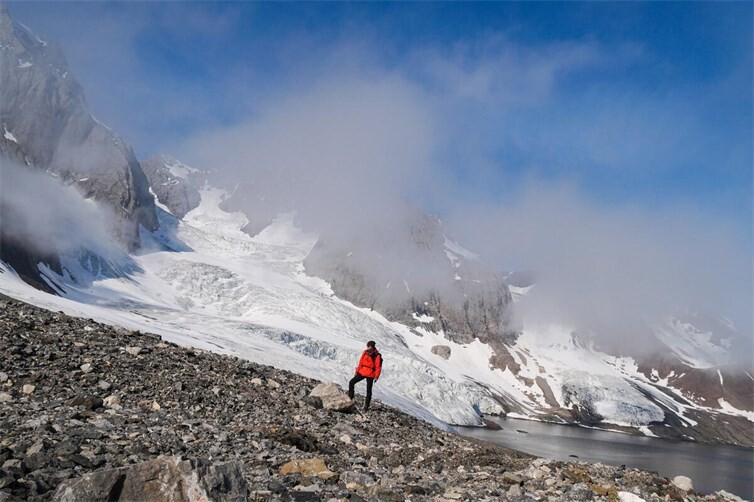 Anuschka Dinter-Mathei in Spitzbergen