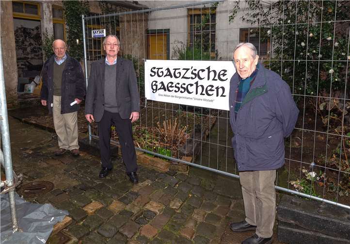 Anwohner und Bürgerinitiative fordern ein „Statz`sches Gässchen“.Foto: Hermann Schaefer