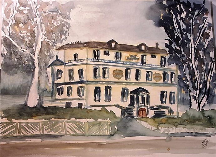 Aquarellfoto vom Haus Bucheneck in Linz.  Foto: privat