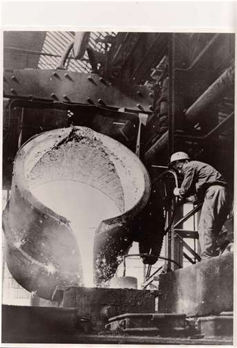 Arbeiter in der Concordiahütte um 1960. Foto: privat