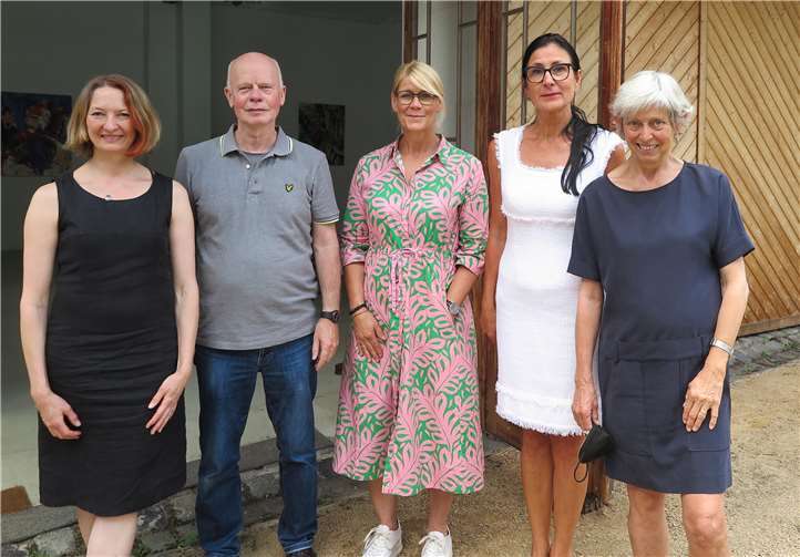 Atelier MOJA: (v.r.) Monique Jacquemin mit Marcela Beran, Kirsten Abersfelder, Thomas Focken, Claudia Marx. Fotos: Gemeinde Wachtberg/mm