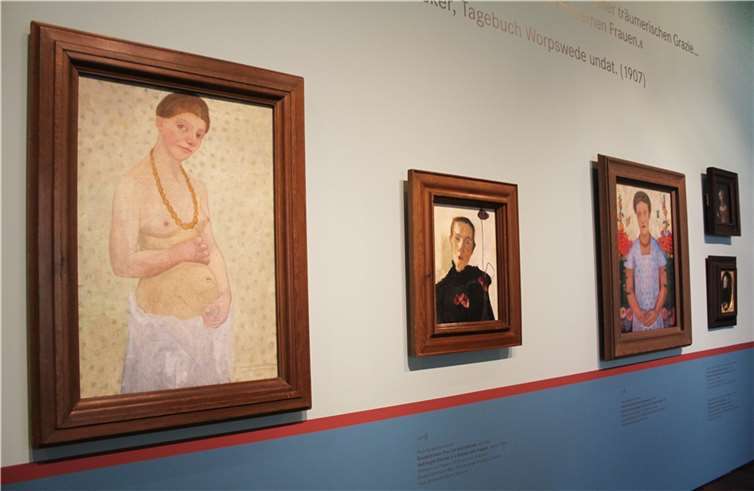 „Atelier“ mit Portraits und berühmtem Selbstbildnis. Foto: HG