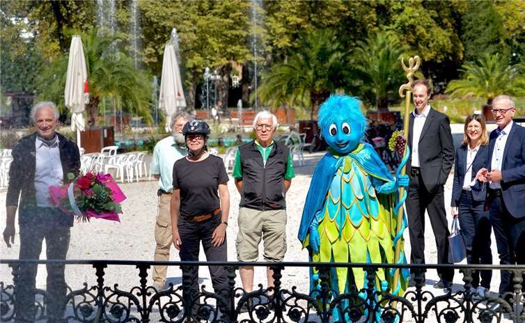 Auch Ahrvin, das Maskottchen der LaGa 2022, war dabei.