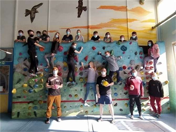 Auch Bouldern/freies Klettern kam nicht zu kurz.